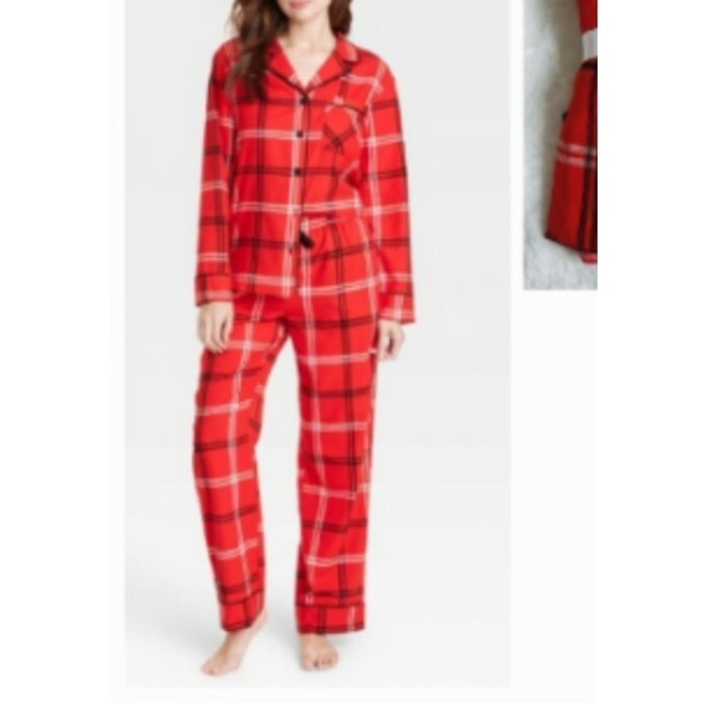 Wondershop Women's size S Red Buffalo Check Pajama Set